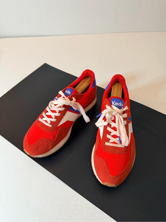 Keds Shoes - Keds Retro Rena Red, White, & Blue 70’s Suede Leather Lace-Up Sneakers Size 6.5